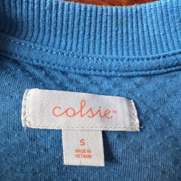 Colsie Blue Textured Knit Set - Picture 2 of 4